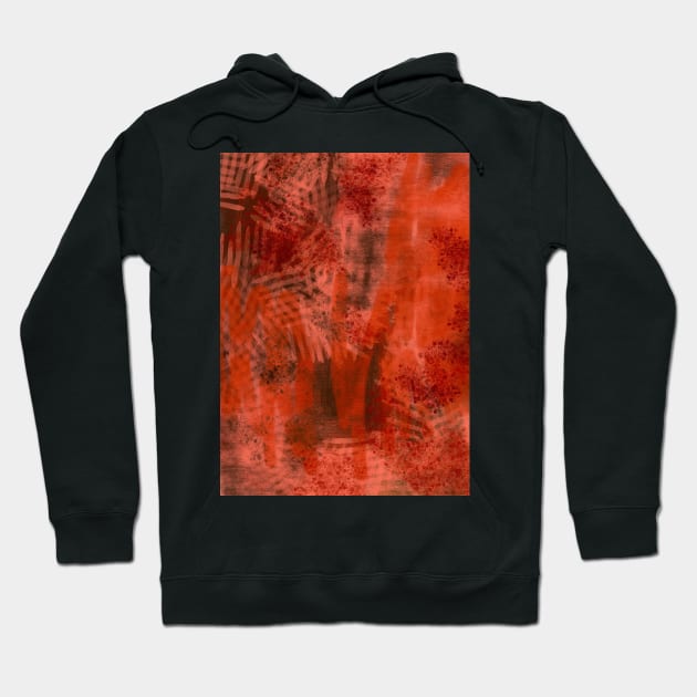 Abstract multimedia digital painting warm colors Hoodie by MegMarchiando